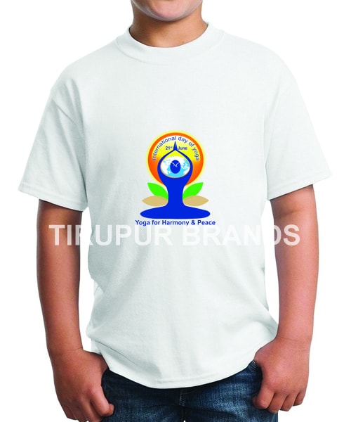 International Yoga Day Kids T-Shirt India-Cotton T-Shirts Exporters