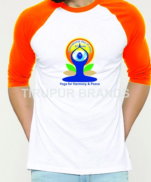 White Cotton Yoga T-Shirts Supplier India-Cotton Yoga T Shirts Tup