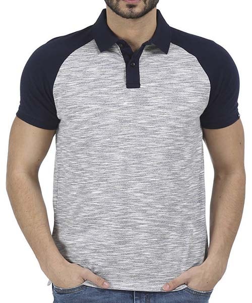 Raglan Polo Steel Color T-Shirt Manufacuturers in Tirupur-Tamilnadu