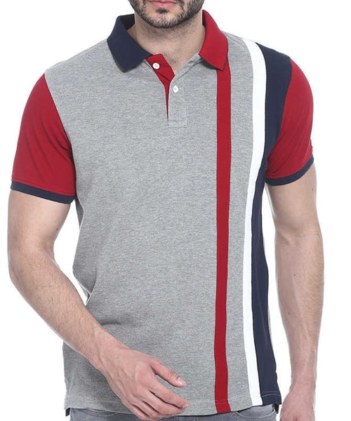 Printed Polo Stripes T-Shirts Manufacturer in Tirupur