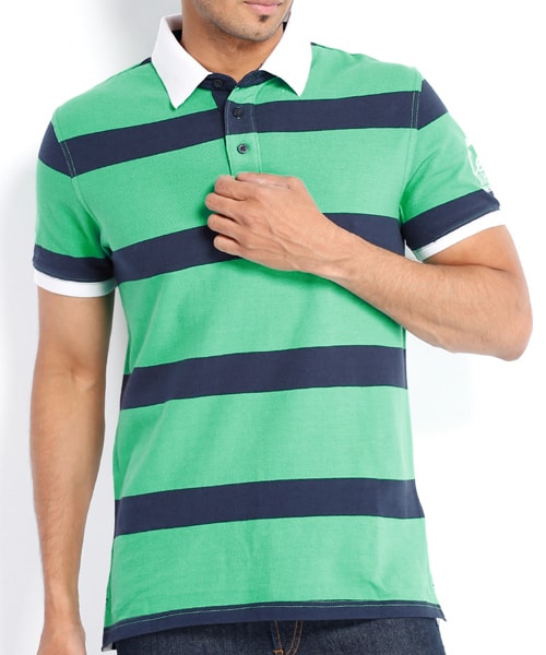 Polo Printed Stripes T-Shirts Manufacturer in Tirupur-Tamilnadu