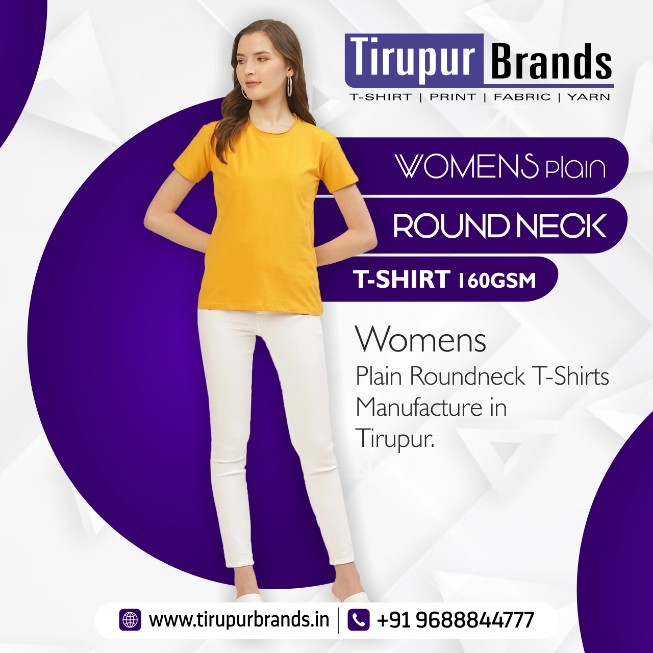 Women T-shirt Manufacturer Tirupur-Cotton Ladies T-shirt Exporter